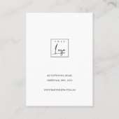 WATERVERF STIPPEN VAN SKY BLUE GRAY DIE LOGO VERTO VISITEKAARTJE (Achterkant)