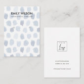 WATERVERF STIPPEN VAN SKY BLUE GRAY DIE LOGO VERTO VISITEKAARTJE (Voorkant / Achterkant)