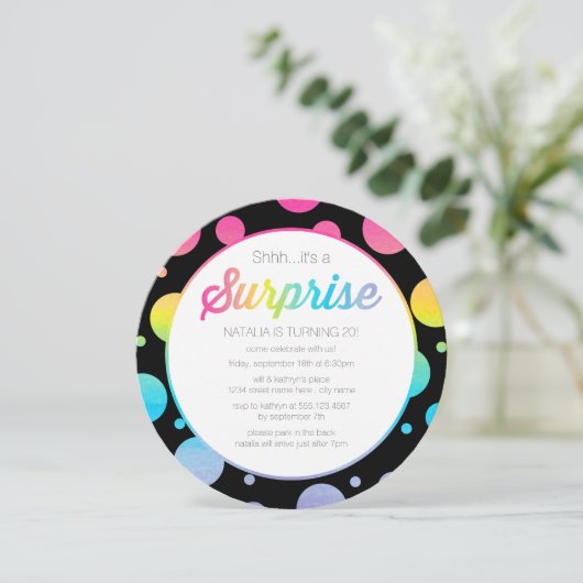 Waterverf Stippen Verlangde feestdag Kaart (Staand voorkant)