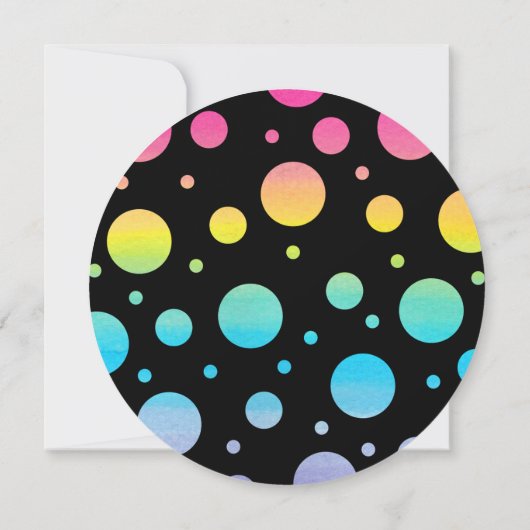 Waterverf Stippen Verlangde feestdag Kaart (Achterkant)