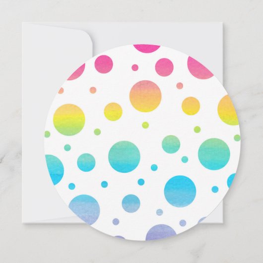 Waterverf Stippen Verlangde feestdag Kaart (Achterkant)