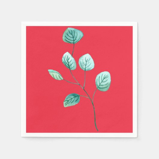 Waterverf Stof Leaves Servet (Voorkant)