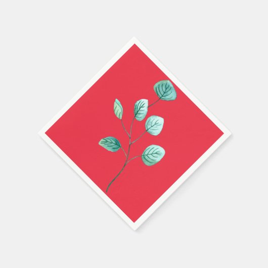 Waterverf Stof Leaves Servet (Hoek)