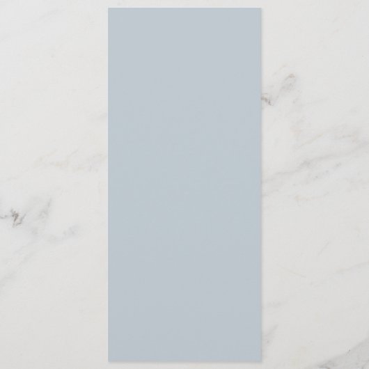 waterverf stoffige blauwe bloemen bruiloft menu (Achterkant)