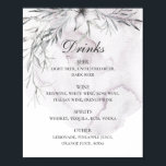 Waterverf stoffige bloem. Drinken bar Floral bruil Poster<br><div class="desc">Waterverf dusty floral bruiloft drink poster. Geschikt voor verjaardag,  verjaardag en elke andere partij. Neem contact met me op als je extra objecten nodig hebt.</div>