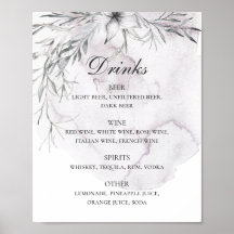 Waterverf stoffige bloem. Drinken bar Floral bruil