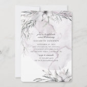 Waterverf stoffige bloemen Sweet 16. Bleke bloemen Kaart (Voorkant)