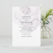 Waterverf stoffige bruiloft. Elegante eenvoudige l Kaart (Staand voorkant)