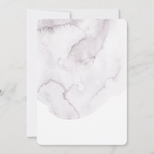 Waterverf stoffige bruiloft. Elegante eenvoudige l Kaart (Achterkant)