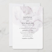 Waterverf stoffige bruiloft. Elegante eenvoudige l Kaart (Voorkant)