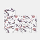 waterverf stoffige paarse schemering gebladerte br bedankdoosjes (Uitgevouwen)