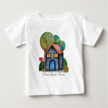 Waterverf Stomme Home Sweet Home Art