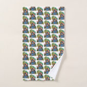 Waterverf Stomme Home Sweet Home Art Bad Handdoek (Handdoek)