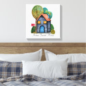 Waterverf Stomme Home Sweet Home Art Canvas Afdruk (Insitu (Slaapkamer))