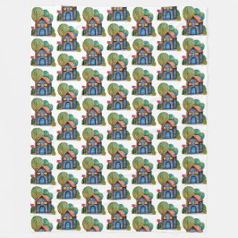Waterverf Stomme Home Sweet Home Art Fleece Deken