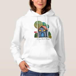 Waterverf Stomme Home Sweet Home Art Hoodie