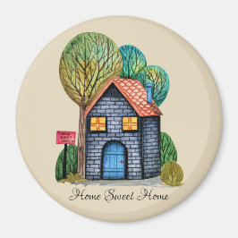 Waterverf Stomme Home Sweet Home Art Magneet