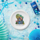 Waterverf Stomme Home Sweet Home Art Papieren Bordje (Feest)