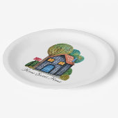 Waterverf Stomme Home Sweet Home Art Papieren Bordje (Gekanteld)