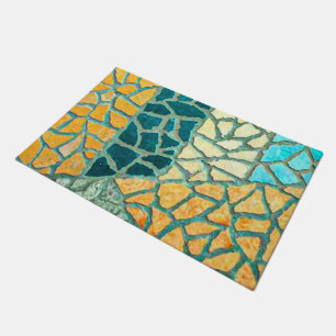 Waterverf Stone Mosaic + jouw ideeën Deurmat