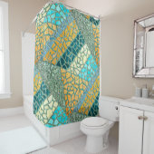 Waterverf Stone Mosaic + jouw ideeën Douchegordijn (In situ)