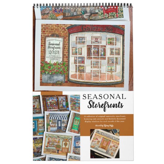 Waterverf Storefronts Kalender (Hoes)