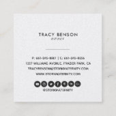 Waterverf Stork Visitekaartje Contactkaartje (Achterkant)