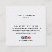 Waterverf Stork Visitekaartje Contactkaartje (Achterkant)