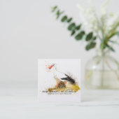 Waterverf Stork Visitekaartje Contactkaartje (Staand voorkant)