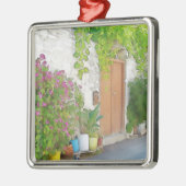 Waterverf straat uitzicht metalen ornament (Links)