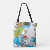Waterverf straat uitzicht tote bag (Achterkant)