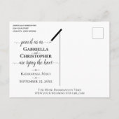 Waterverf Strand Bestemming Bruiloft Save the Date Aankondigingskaart (Achterkant)