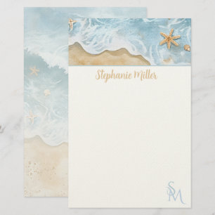 Waterverf Strand Briefpapier 