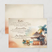 Waterverf Strand Bruiloft Bijlage (Voorkant / Achterkant)