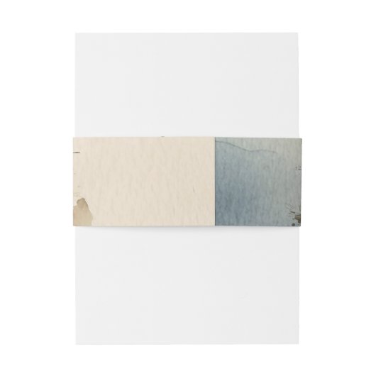 Waterverf strand bruiloft uitnodigingen wikkel (Achterkant Voorbeeld)