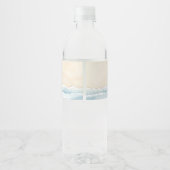 Waterverf Strand Bruiloft Waterfles Label  Etiket (Achterkant)