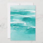 Waterverf strand Caribische bestemming bruiloft Kaart (Achterkant)