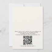 Waterverf Strand Elegante Moderne QR Code Huwelijk Kaart (Achterkant)