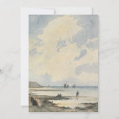 Waterverf strand en venture bruiloft kaart (Achterkant)