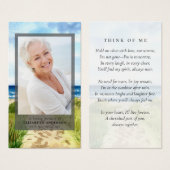 Waterverf strand foto begrafenis gebed Kaart (Voorkant /achterkant)