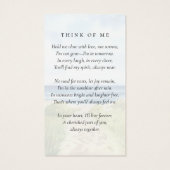 Waterverf strand foto begrafenis gebed Kaart (Achterkant)