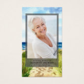 Waterverf strand foto begrafenis gebed Kaart (Voorkant)