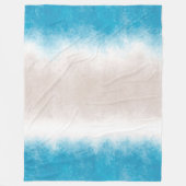 Waterverf Strand Golven Blauw Water Fleece Deken (Voorkant)