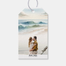 Waterverf strand golven kust foto bruiloft