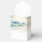 Waterverf strand golven rustieke kustbruiloft bedankdoosjes (Geopend)