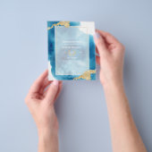 Waterverf Strand Graduation Party Uitnodiging Flyer (Hand)