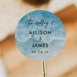 Waterverf Strand Huwelijksenvelop Seal Stickers<br><div class="desc">Waterverf Beach Wedding Envelope Seal Stickers Voeg aangepaste tekst toe aan de achterkant om eventuele aanvullende informatie te verstrekken die nodig is voor uw gasten.</div>