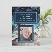 Waterverf strand in liefdevolle herinnering begraf programmakaart (Staand voorkant)