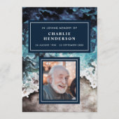 Waterverf strand in liefdevolle herinnering begraf programmakaart (Voorkant)