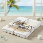 Waterverf Strand Krab Theedoek